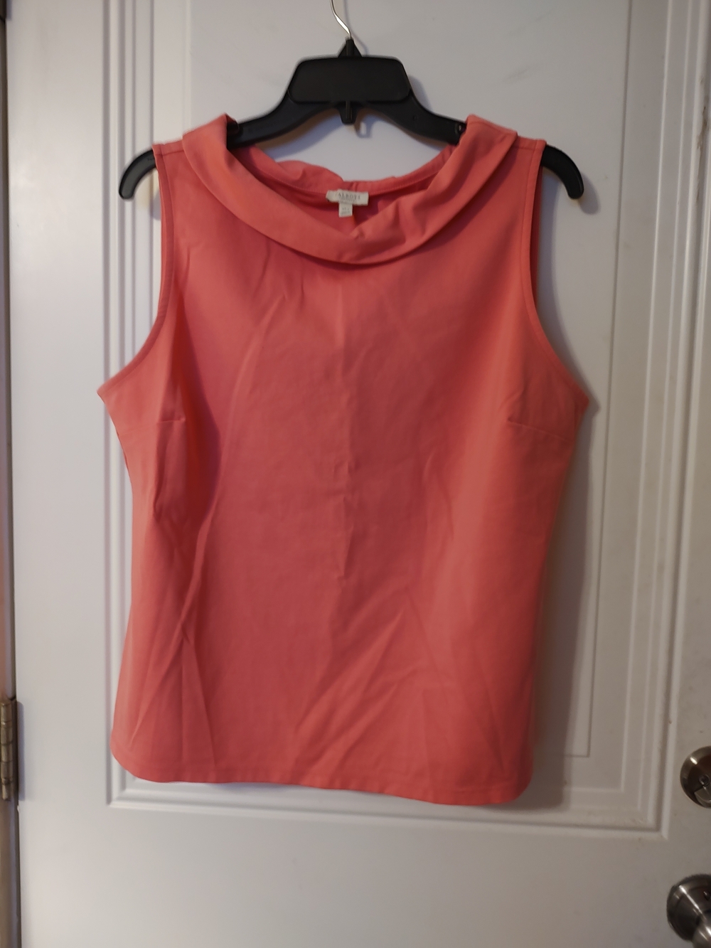 Talbots Coral Sleeveless Cowl-Neck Shell